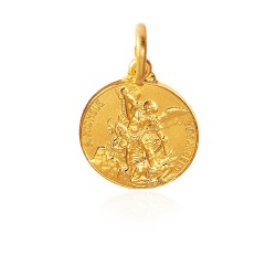 Święty Michał Archanioł.  Złoty medalik 2,2 g 14mm,    Gold Urbanowicz