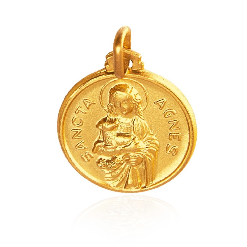 Święta Agnieszka. Patronka dzieci. Złoty medalik. 18 mm 3,8 g Gold Urbanowicz Święta Agnieszka. Patronka dzieci. Złoty medalik. 18 mm 3,8 g Gold Urbanowicz