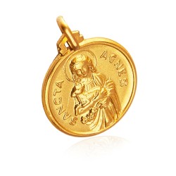 Złoty medalik św Agnieszki - Gold Urbanowicz jubiler online z Katowic