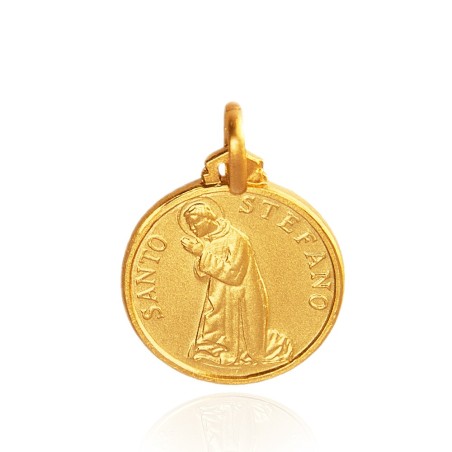 Medalik ze złota 585 ze św Stefanem - Medalik złoty świętego Stefana 16 mm.  2,8 g Gold Urbanowicz online Kraków