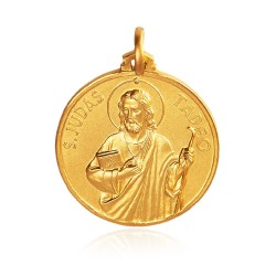 Święty Tadeusz Juda. Patron spraw trudnych i beznadziejnych. 18 mm,  Złoty medalik,  3,8 g  Gold Urbanowicz