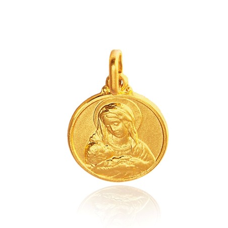 Medalik ze złota 585 - Matka Bożej Opatrzności. Złoty medalik. Złotnik  Gold Urbanowicz online Toruń