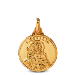 Złoty medalik święta Rozalia. 14mm,  Gold Urbanowicz