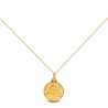Złoty komplet.  Złoty łańcuszek 45 cm  + medalik 14mm.  Gold Urbanowicz