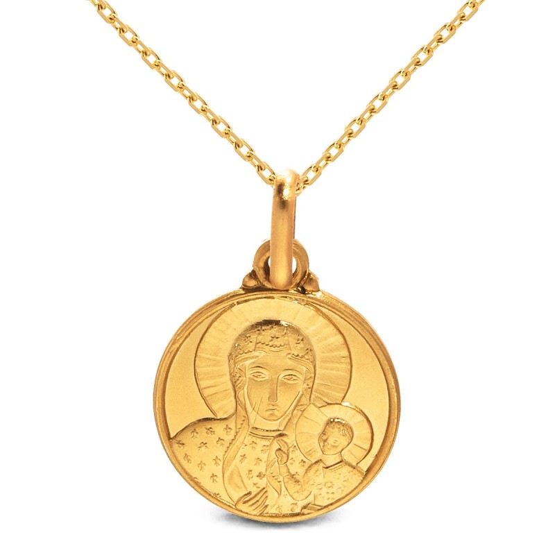 Złoty komplet. Złoty łańcuszek 45 cm + medalik 14mm. Gold Urbanowicz Złoty komplet. Złoty łańcuszek 45 cm + medalik 14mm. Gold Urbanowicz