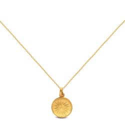 Złoty łańcuszek 45 cm  + medalik  IHS 12mm. Zestaw biżuterii na I Komunię św. Gold Urbanowicz