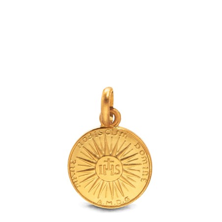 Złoty medalik ze znakiem IHS.  12 mm Gold Urbanowicz
