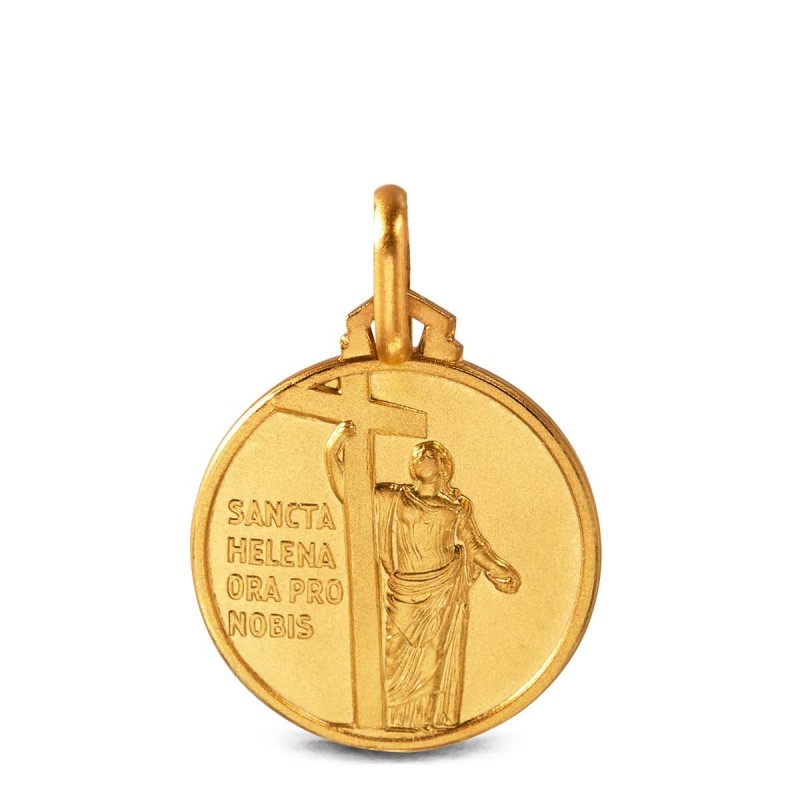 Święta Helena.  Złoty medalik.  16 mm,   3.0g - Gold Urbanowicz jubiler Wrocław