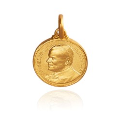 Święty Jan Paweł II -Złoty medalik na chrzest. Gold Urbanowicz