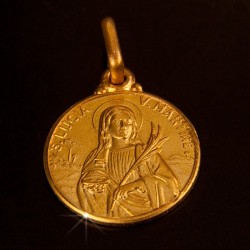  Święta Łucja. Złoty medalik  3,8 g   18mm,  Gold Urbanowicz 