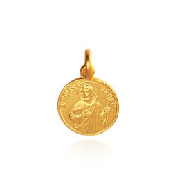 Złoty medalik na Chrzest św- Święty Tadeusz Juda. Gold Urbanowicz