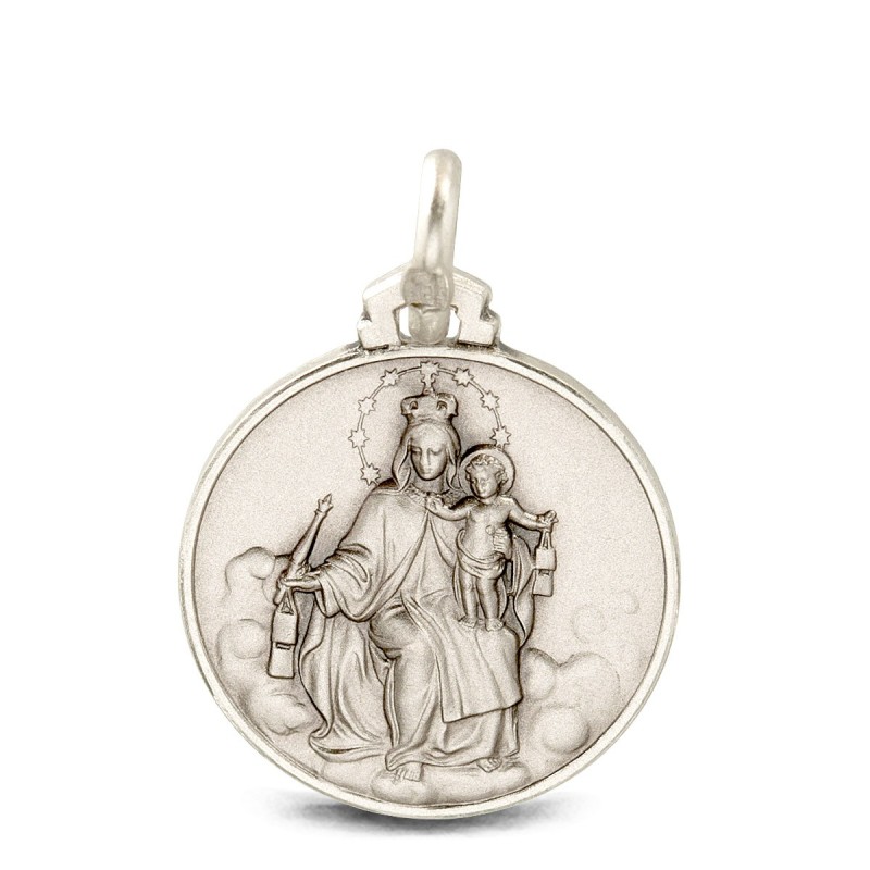 Matka Boża z Góry Karmel.  Srebrny medalik .  medalik ze srebra.  18mm,  Gold Urbanowicz 
