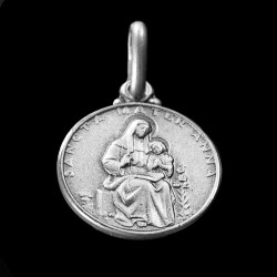 Medalik srebrny- Święta Anna. 3,2 g  18mm,  srebrny medalik.  Gold Urbanowicz.