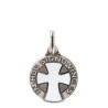 Srebrny Medalik z napisem "pod tym znakiem zwyciężysz" 14 mm.  2,1g