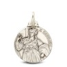 Święta Barbara -srebrny medalik oksydowany. Medalik św Barbary. 18mm Gold Urbanowicz