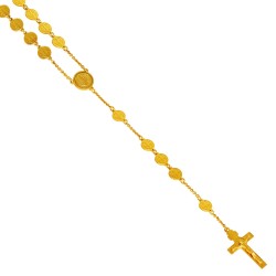 Złoty różaniec Świętego Benedykta. Różaniec ze złota ze św Benedyktem.  100 g