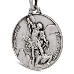 Medalion artystyczny - Michał Archanioł. medalik ze srebra,  25 mm,