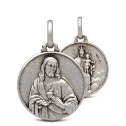 Medalik srebrny - Szkaplerz Karmelitański. 5.3 g   21 mm, Medalion ze srebra oksydowanego. Gold Urbanowicz