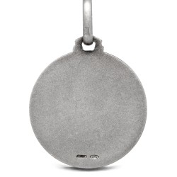 Okrągły Medalik Srebrny ze św Hubertem. 21mm