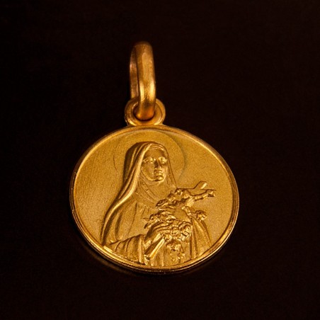 Święta Teresa. 3,6 g  18mm,  Złoty medalik Gold Urbanowicz