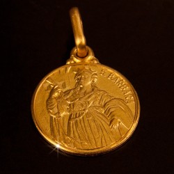 Święta Barbara. 4,0g  18mm,  Złoty medalik. Gold Urbanowicz