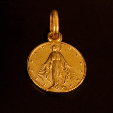 Najświętsza Maria Panna Niepokalanego Poczęcia. 3,65 g   Złoty medalik.  Gold Urbanowicz 18mm 