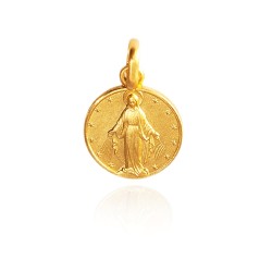Złoty medalik. -Najświętsza Maria Panna Niepokalanego Poczęcia. 3,65 g     Gold Urbanowicz 18mm