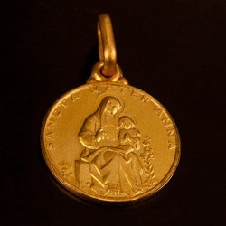 Święta Anna- Malutki Złoty medalik Gold Urbanowicz