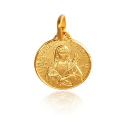 Święta Łucja. Mały Złoty medalik -10mm,  Gold Urbanowicz
