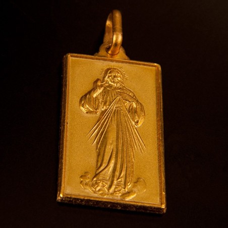 Miłosierdzie Boże.  Złoty medalion męski Gold Urbanowicz