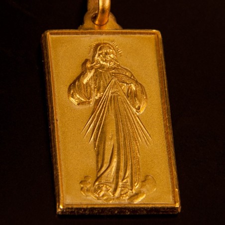 Złoty medalion - Jezu ufam Tobie - Gold Urbanowicz jubiler Wrocław