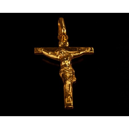 Golgota - Mały Złoty krzyżyk wykonany ze złota. Gold Urbanowicz.