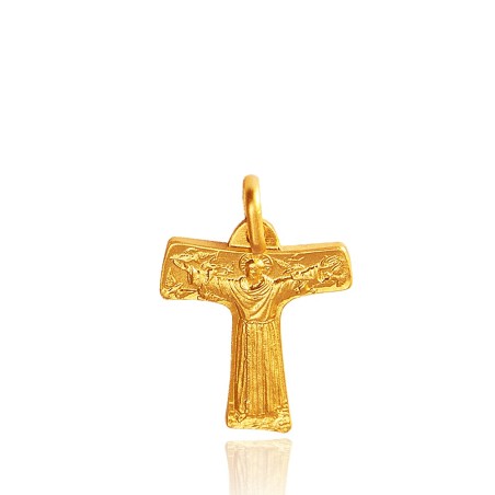 Złoty krzyż franciszkański. Krzyż wykonany ze złota 585 GoldUrbanowicz