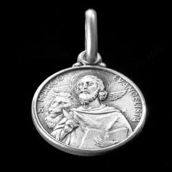 Sklep jubilerski Święty Marek. Medalik srebrny. 3,2 g  rozmiar medalika: 18mm, Gold Urbanowicz