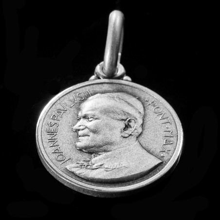 Święty Jan Paweł II. Medalik świętego Jana Pawła II.  Medalion ze srebra.  4,9 g