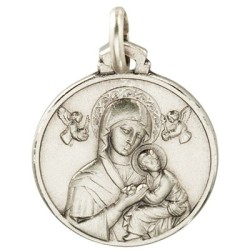 Srebrny medalik -Matka Boża Nieustającej Pomocy  2.4 g 16mm, 