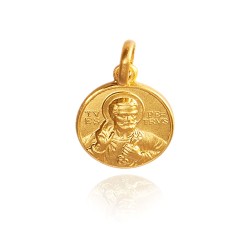 Złoty Medalik ze św Piotrem prezent na chrzest - Gold Urbanowicz 18mm.