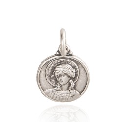  Archanioł Gabriel. Malutki srebrny medalik. średnica 10 mm. 0,9 g Gold Urbanowicz