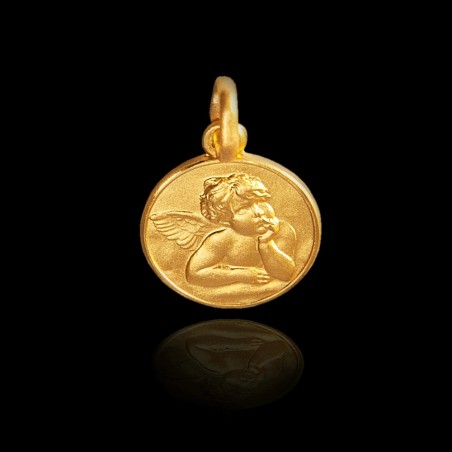 Piękny Złoty medalik z Aniołkiem  Gold Urbanowicz