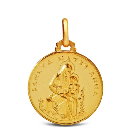 Złoty medalik świętej Anny na Chrzest i Bierzmowanie. Gold Urbanowicz