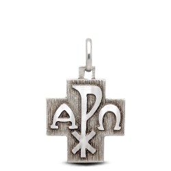 Krzyż  ze srebra Α i Ω i PX 2,15g  Silver Cross - Shop online Gold Urbanowicz