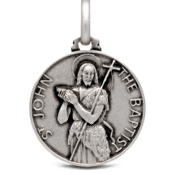Św Jan Chrzciciel. Medalik srebrny 21 mm,  Medalik Jana Chrzciciela. Gold Urbanowicz  shop online Bydgoszcz