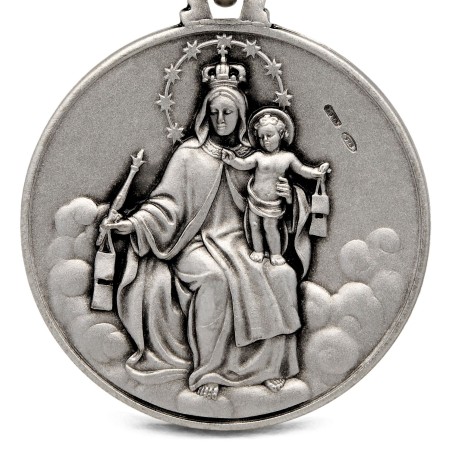 Szkaplerz Karmelitański - Medalik srebrny. Medalion ze srebra oksydowanego. Gold Urbanowicz