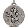 Święty Krzysztof.  Duży, Okrągły Medalion srebrny- męski   25 mm,  Gold Urbanowicz 
