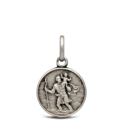 Święty Krzysztof.Patron Kierowców. Medalik srebrny.  1.3g  12mm,  Gold Urbanowicz 