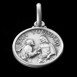 Święty Tomasz.  Medalik srebrny. 21mm,   Gold Urbanowicz