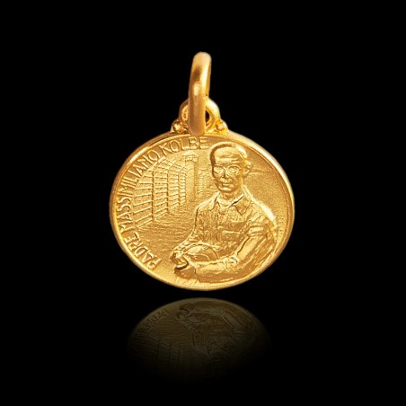 Złoty Medalik -Święty Maksymilian Kolbe.   Gold Urbanowicz jubiler online Konin