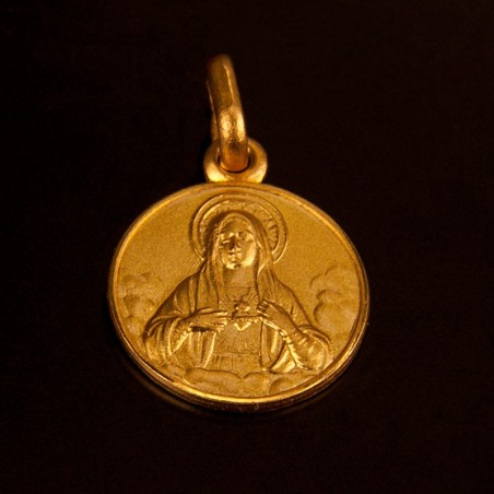 Najświętsze Serce Maryi. Malutki Złoty medalik Gold Urbanowicz