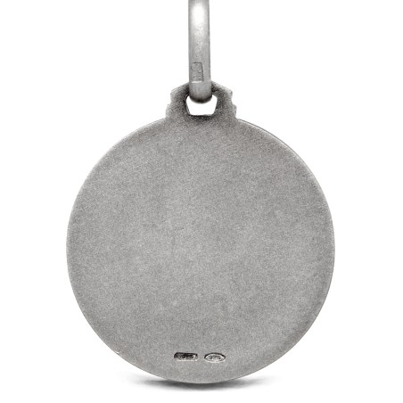 Okrągły Medalik Srebrny Świętego Huberta. 25mm