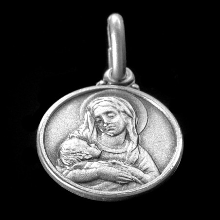 Matka Bożej Opatrzności.   Medalik ze srebra oksydowanego. Medalik Matki Bożej Opatrzności. 1.3 g  Gold Urbanowicz